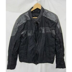 Y2KStreet Legal Performance Motorcycle Jacket Black Leather Insulated XL & Liner